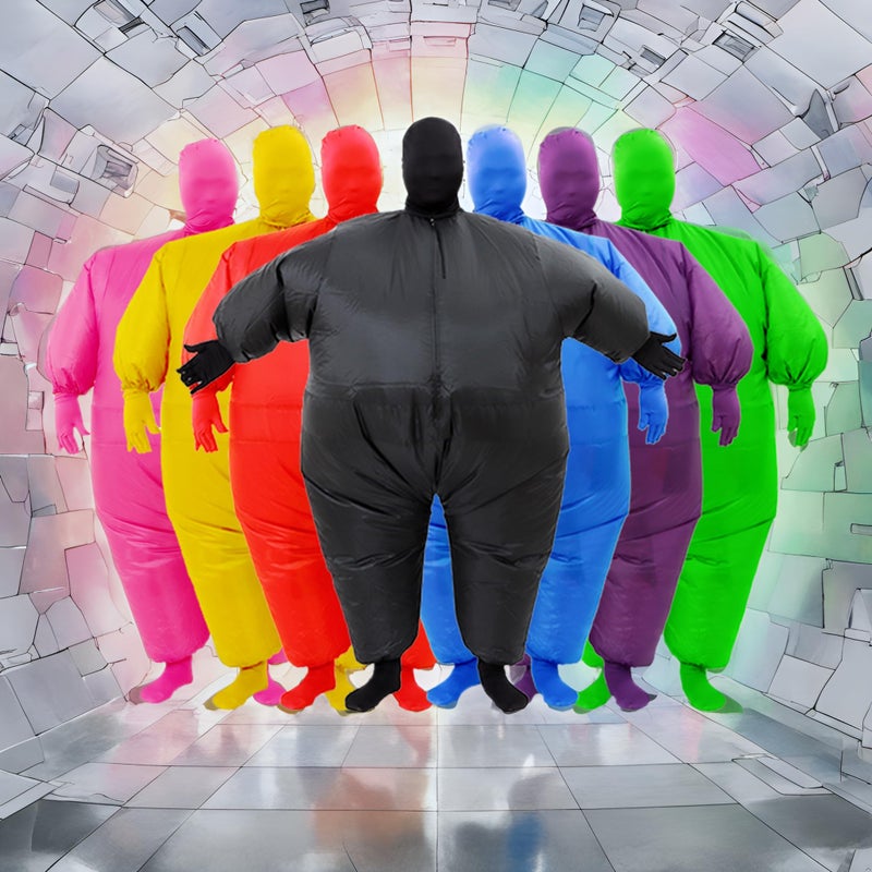 RHYTHMARTS Inflatable Costume - Full Body Suit, Blow Up Costume for Adults - Purple Fancy Dress - Image 2